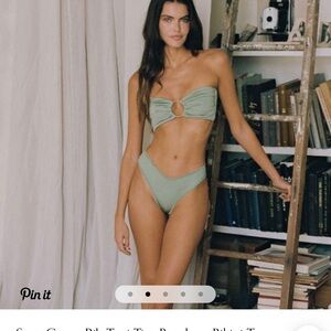 Green Bandeau Bikini Set